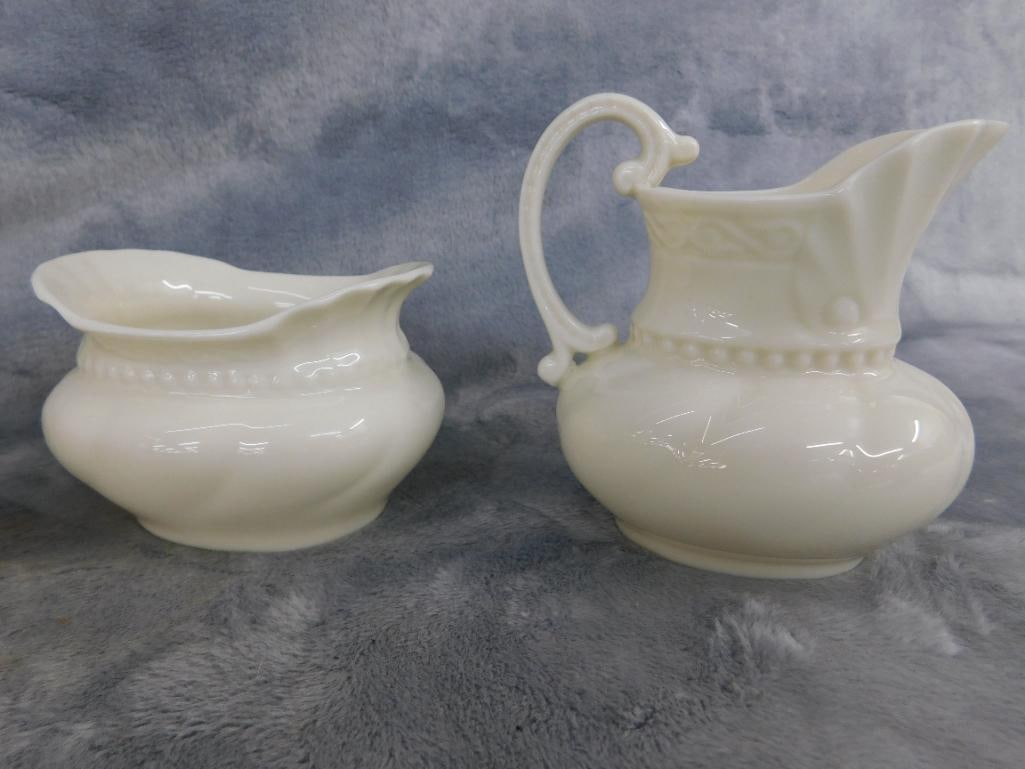3 Creamers - 2 Sugars - Lenox - Royal Crown Derby - 1913 Furnival Quail - 4