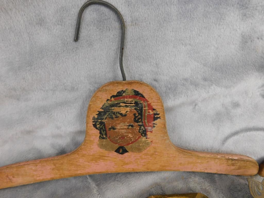 Box Lot with Butterfly Wing Trinket Tray - 1945 French Ashtray - Devil Pin Cushion - 2