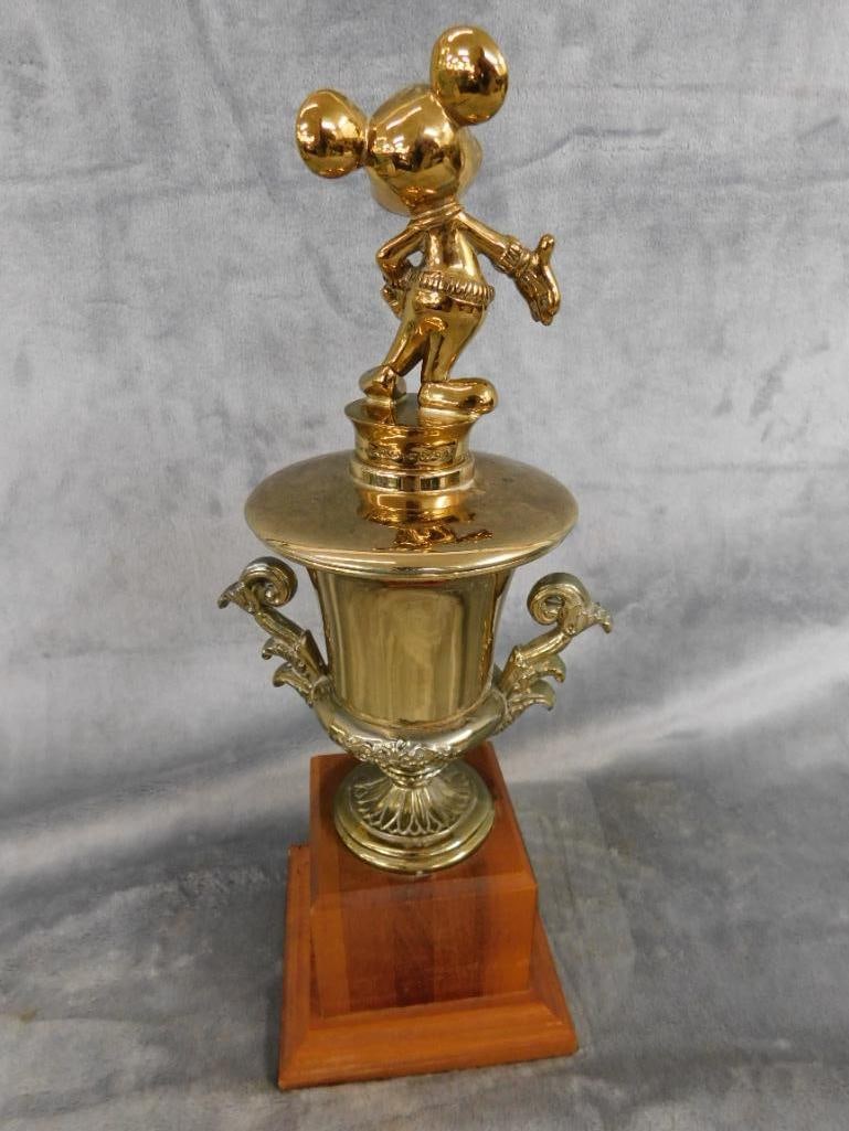 1992 Walt Disney Oldsmobile Golf Classic - Pro Am Trophy - Mickey - 13.25" x 4.5" x 4.5" - 5