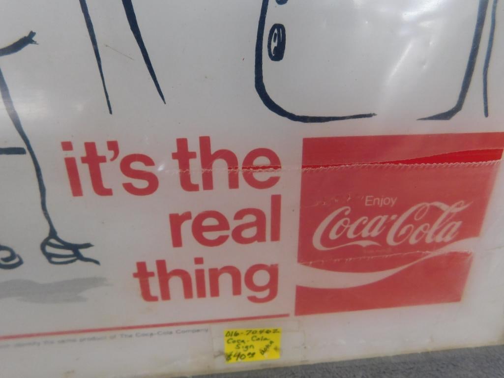 Very Rare 1972 NRA Show Coca Cola Backlit Panel - 15" x 15" "Travel Refreshed" - 5