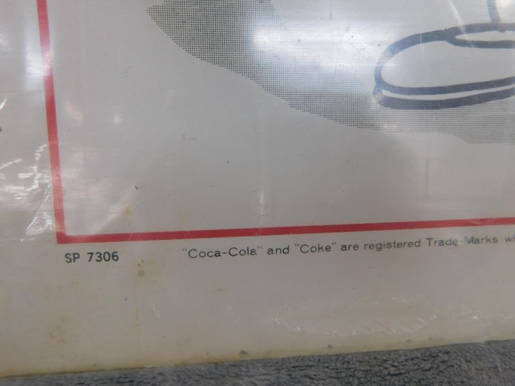 Very Rare 1972 NRA Show Coca Cola Backlit Panel - 15" x 15" "Travel Refreshed" - 6