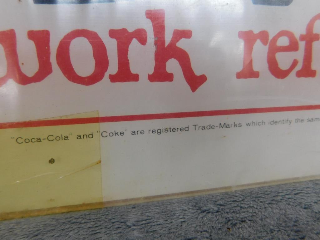 Very Rare 1972 NRA Show Coca Cola Backlit Panel - 15" x 15" "They Go Together" - 7