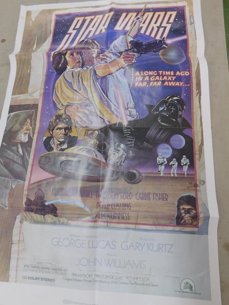 1982 Star Wars Re-release Poster - 34" x 22" - Pin Holes - 13