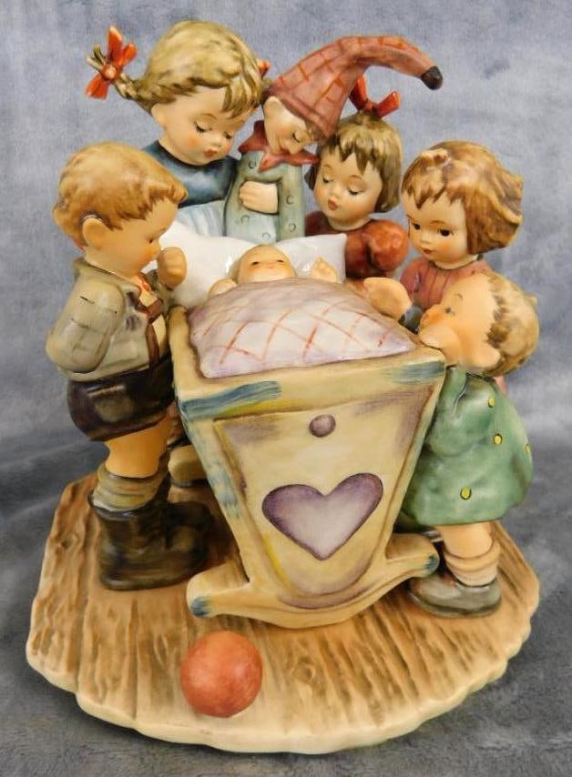 Large Hummel Figure - Century Collection - "Rock-A-Bye" - No Box - 7.5" x 6.5" x 7": See Photos For Condition and Details