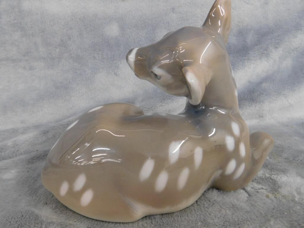 Royal Copenhagen Porcelain Figure - Fawn - 5" x 6.25" x 5" - 3