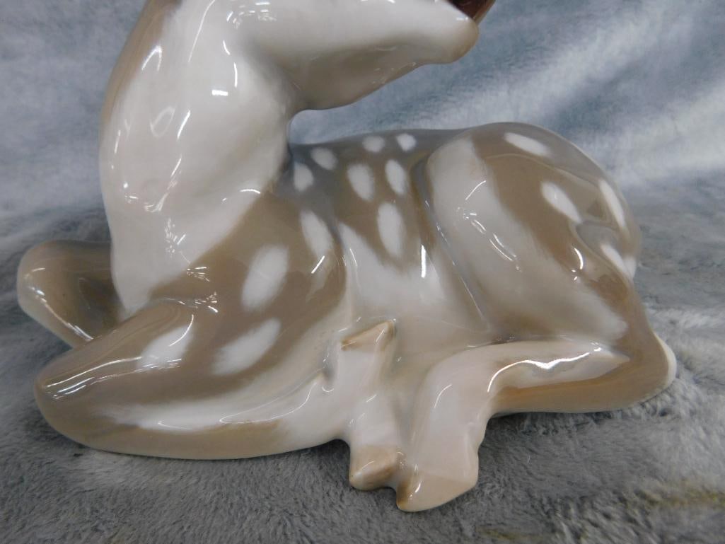 Royal Copenhagen Porcelain Figure - Fawn - 5" x 6.25" x 5" - 6