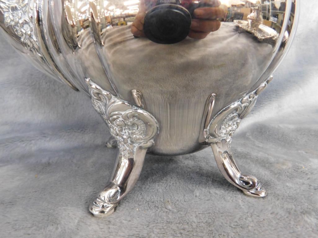 Vintage 6 Piece Wallace Silver Plate Coffee and Tea Set - Baroque Pattern - 13