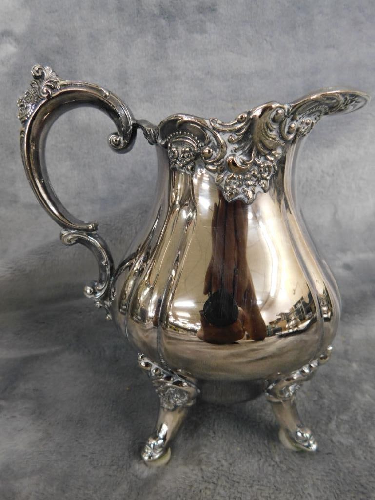 Vintage 6 Piece Wallace Silver Plate Coffee and Tea Set - Baroque Pattern - 15
