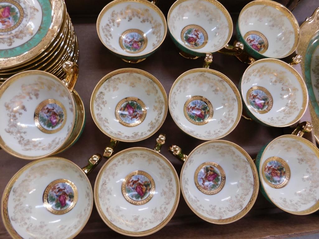 94 Piece Victoria Czechoslovakia China Set - 24K Gold Highlighted - 15