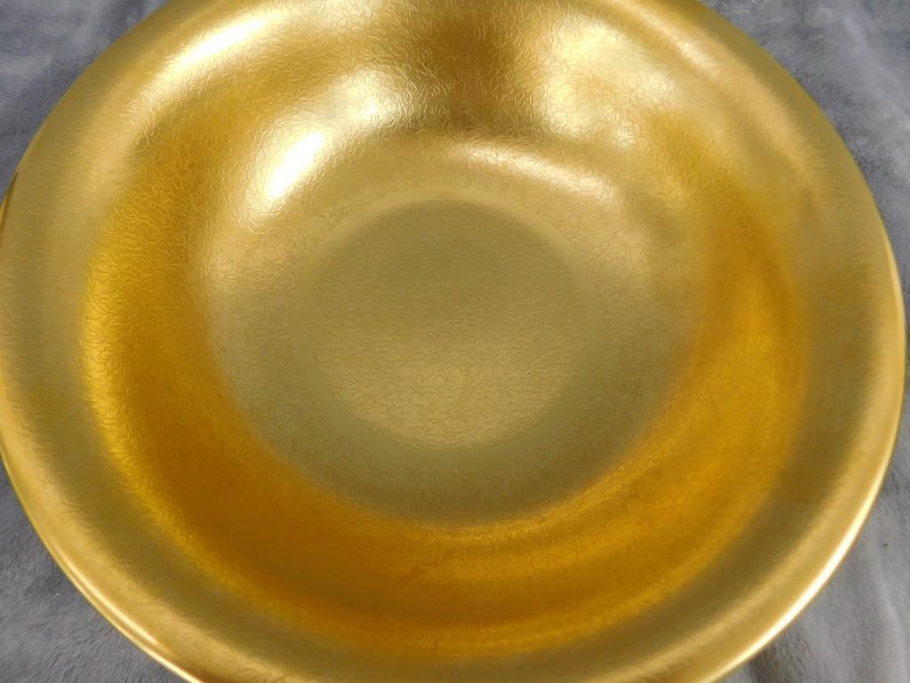 Vintage Pickard China 2.5" x 9" Gold Glazed Bowl - 2