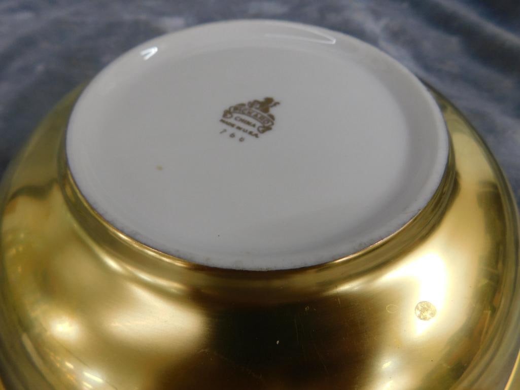 Vintage Pickard China 2.5" x 9" Gold Glazed Bowl - 7