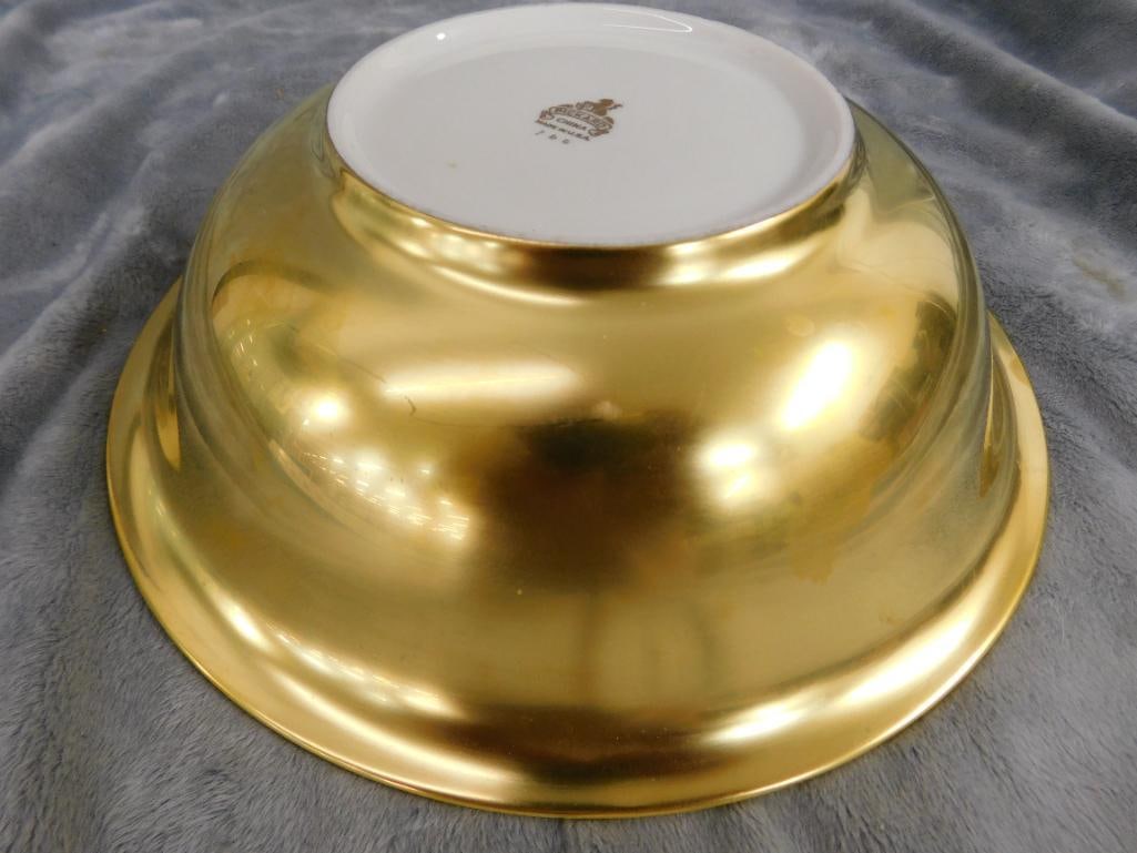 Vintage Pickard China 2.5" x 9" Gold Glazed Bowl - 8