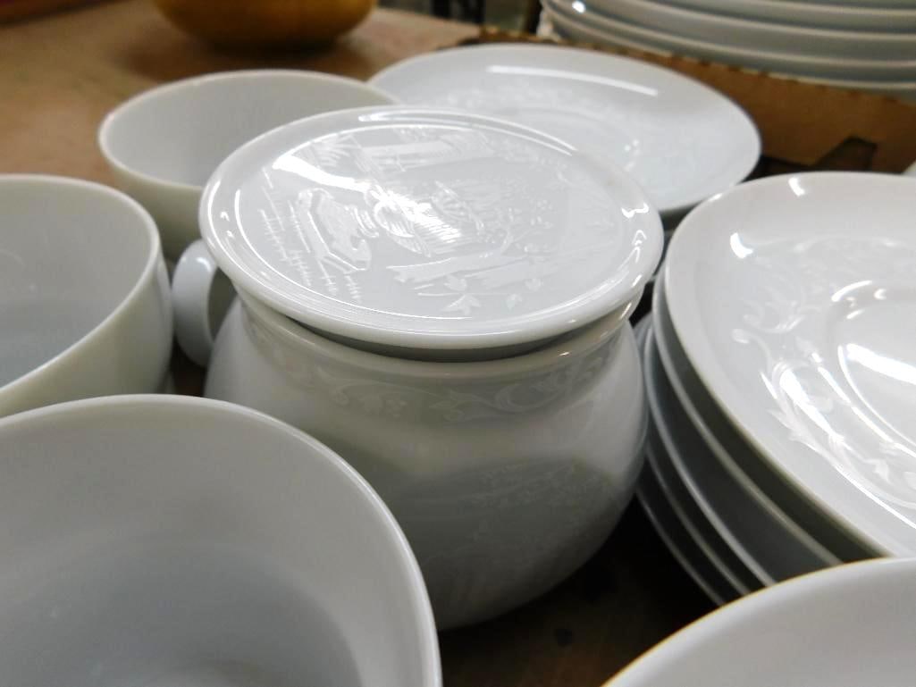 55 Piece Noritake China Set - Younger Image - Barbados Pattern - Lots of Saucers Only 4 Cups - 10
