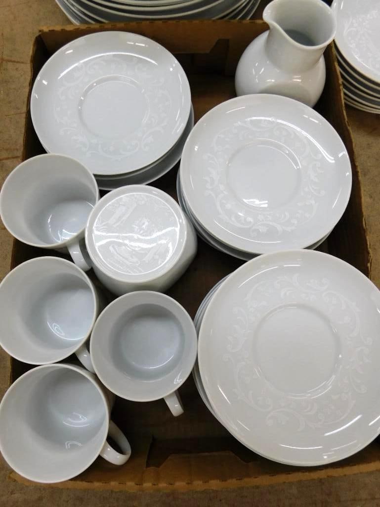 55 Piece Noritake China Set - Younger Image - Barbados Pattern - Lots of Saucers Only 4 Cups - 12