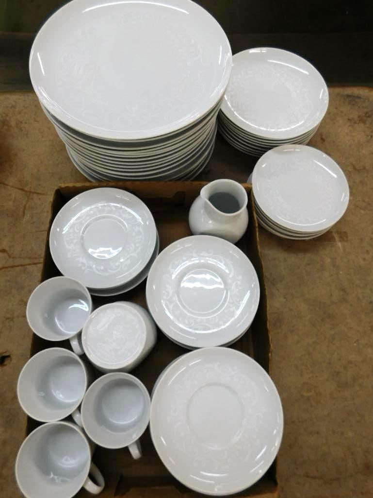 55 Piece Noritake China Set - Younger Image - Barbados Pattern - Lots of Saucers Only 4 Cups - 15