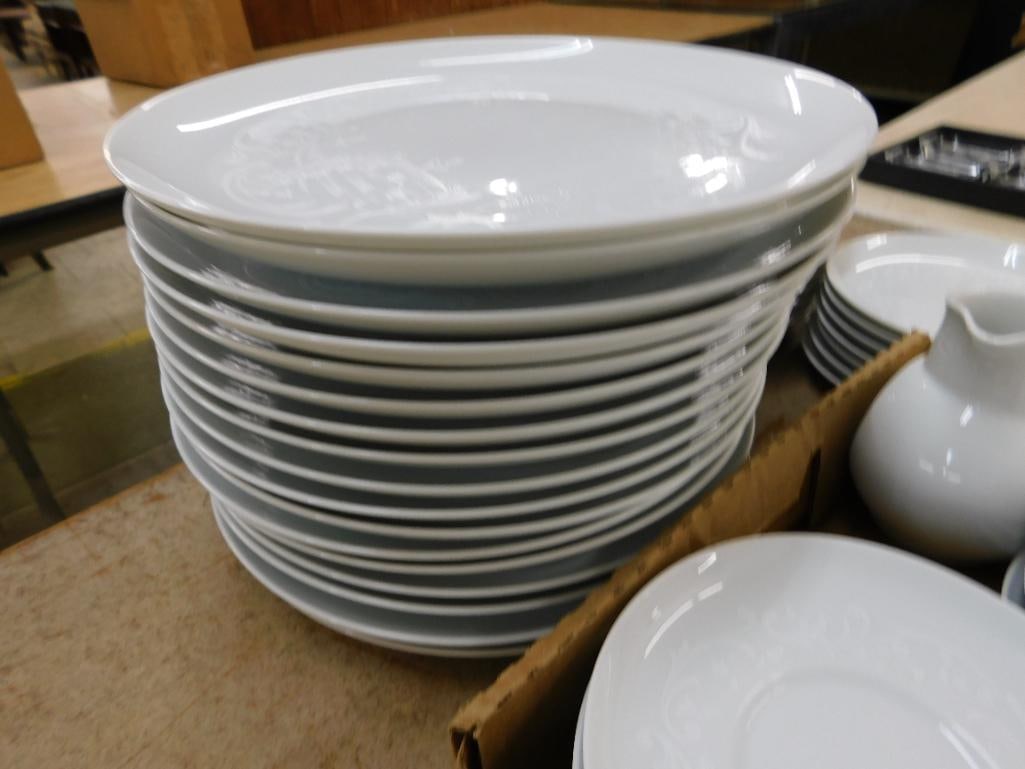 55 Piece Noritake China Set - Younger Image - Barbados Pattern - Lots of Saucers Only 4 Cups - 2