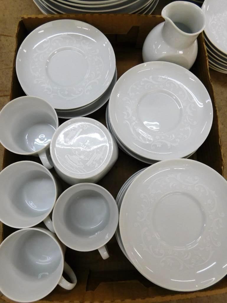 55 Piece Noritake China Set - Younger Image - Barbados Pattern - Lots of Saucers Only 4 Cups - 8