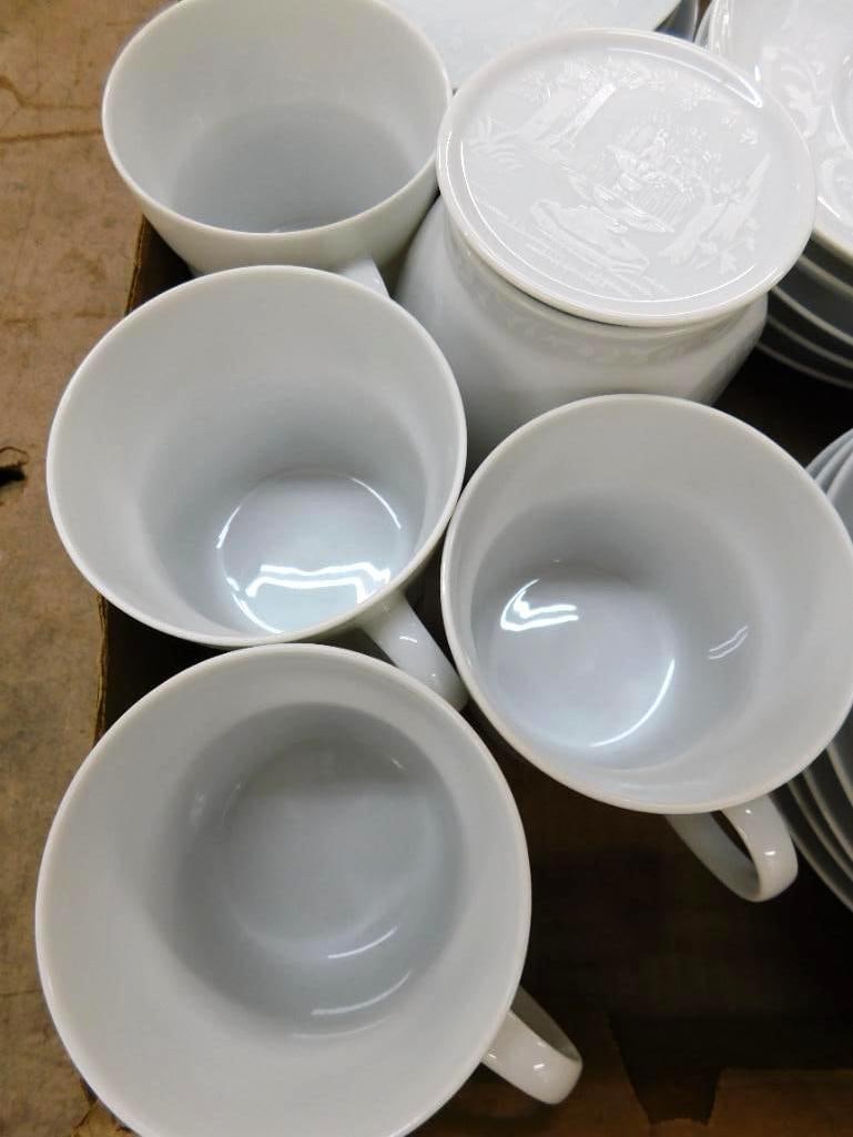 55 Piece Noritake China Set - Younger Image - Barbados Pattern - Lots of Saucers Only 4 Cups - 9