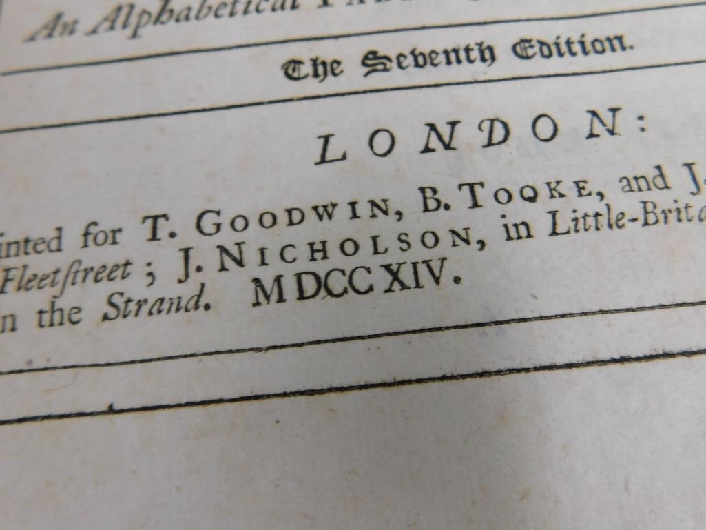 1714 "The Works of The Moft Reverend Dr. John Tillotfon" Seventh Edition - 6