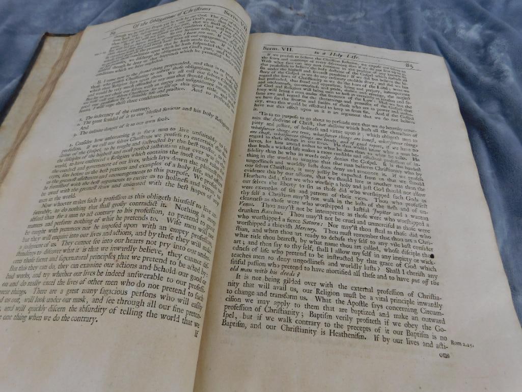 1714 "The Works of The Moft Reverend Dr. John Tillotfon" Seventh Edition - 8