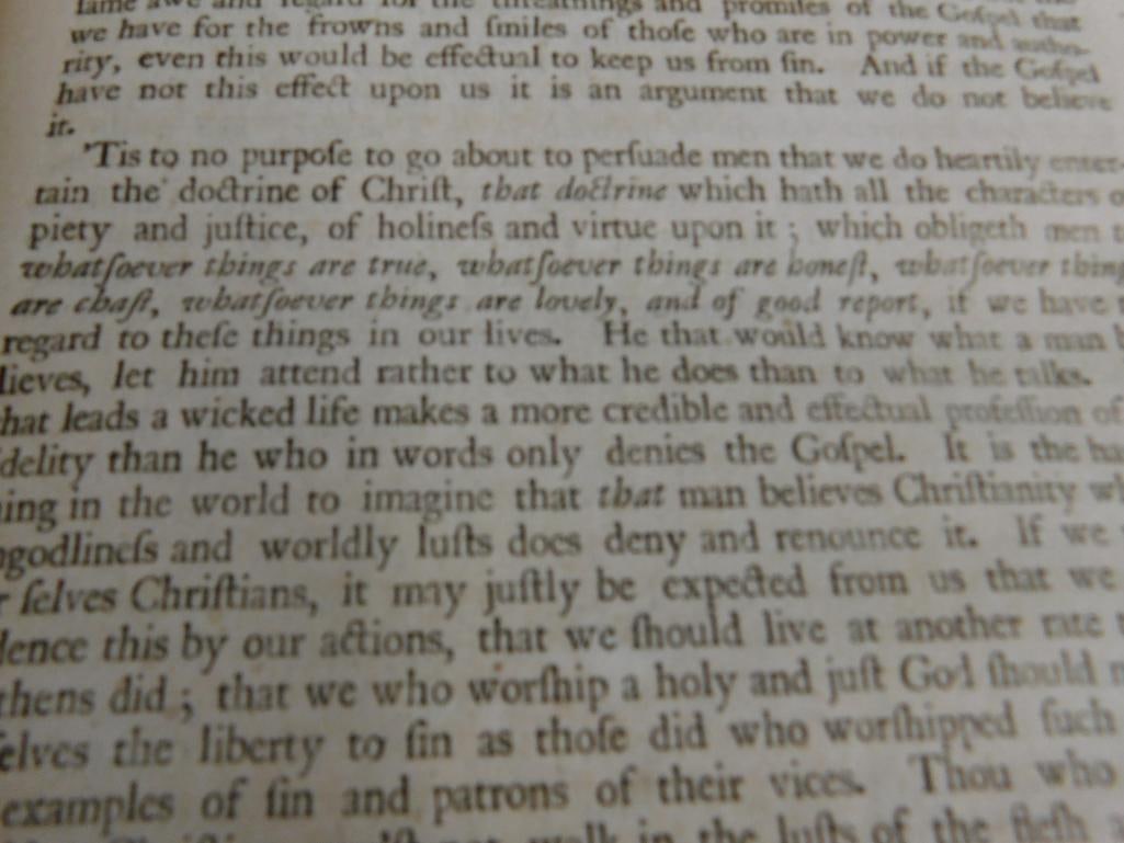 1714 "The Works of The Moft Reverend Dr. John Tillotfon" Seventh Edition - 9