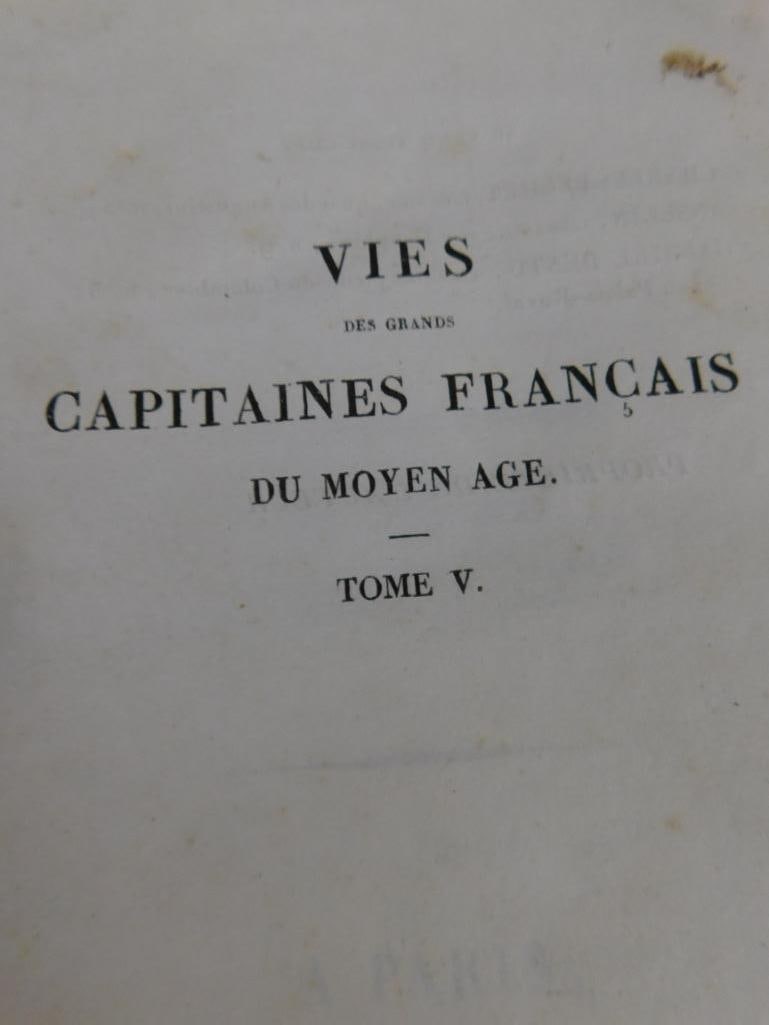 Box Lot of Old Books - "Dantes Poems" - 1834 "Vies Des Grande Capitaines Francais" V and VII - 11