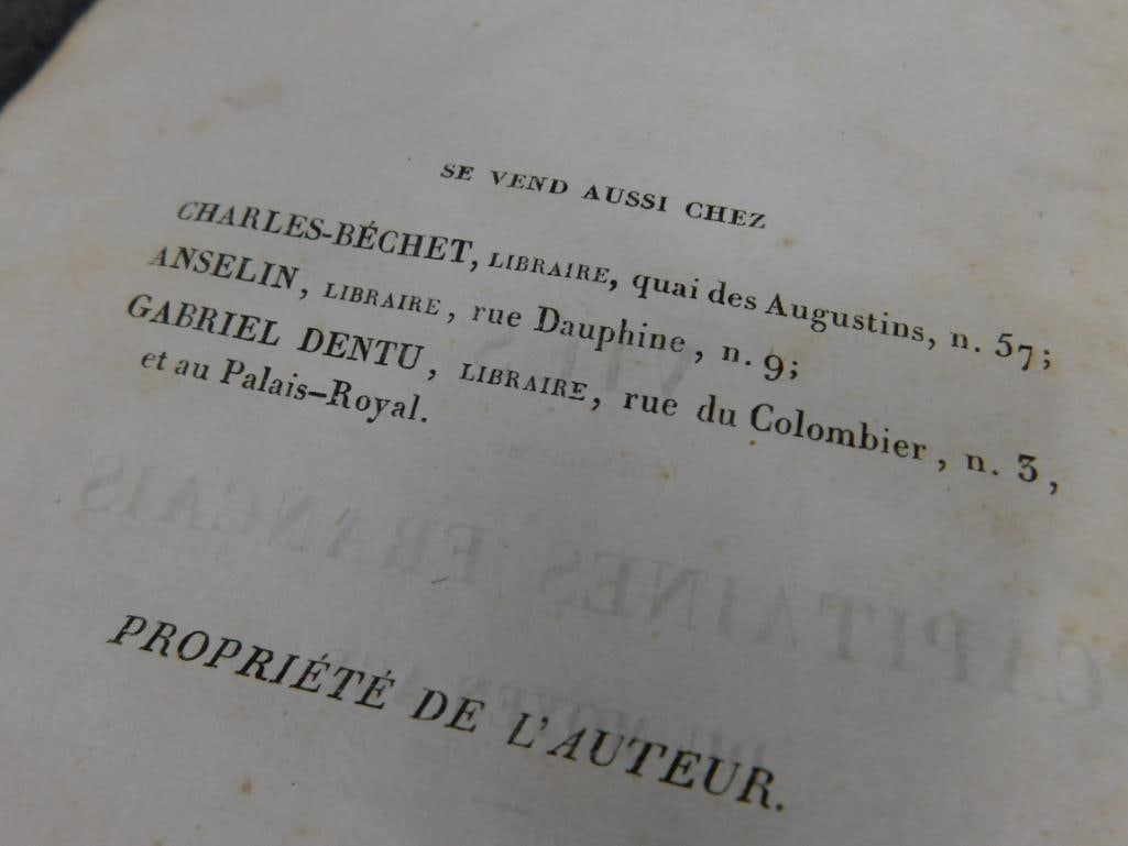 Box Lot of Old Books - "Dantes Poems" - 1834 "Vies Des Grande Capitaines Francais" V and VII - 12