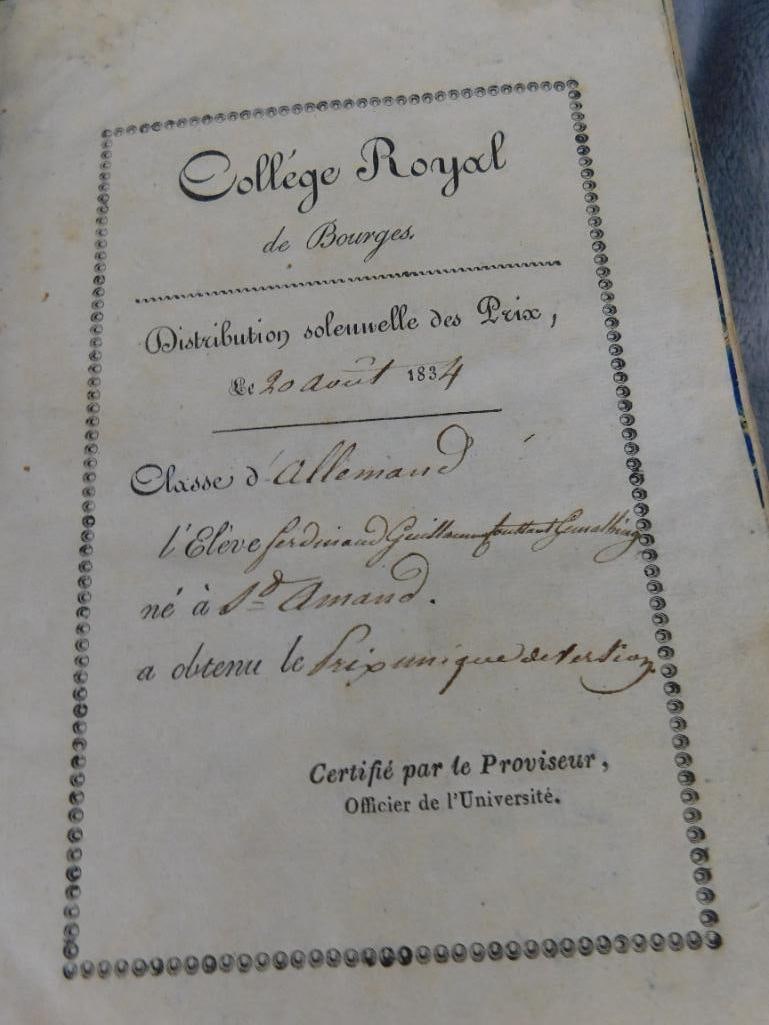 Box Lot of Old Books - "Dantes Poems" - 1834 "Vies Des Grande Capitaines Francais" V and VII - 15