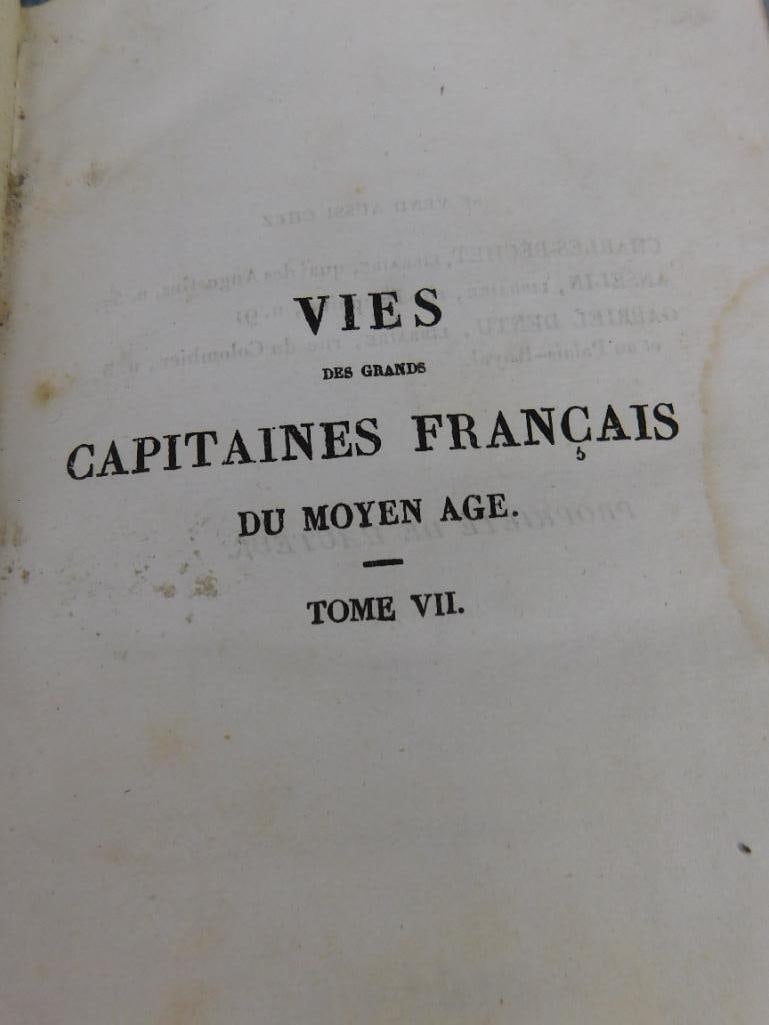 Box Lot of Old Books - "Dantes Poems" - 1834 "Vies Des Grande Capitaines Francais" V and VII - 16