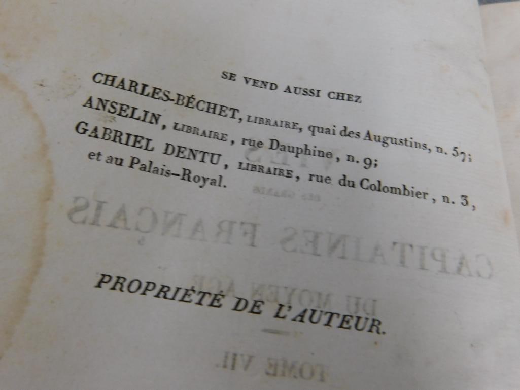 Box Lot of Old Books - "Dantes Poems" - 1834 "Vies Des Grande Capitaines Francais" V and VII - 17