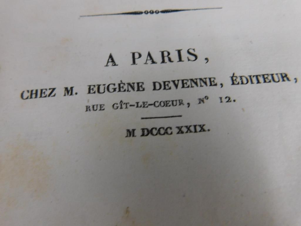 Box Lot of Old Books - "Dantes Poems" - 1834 "Vies Des Grande Capitaines Francais" V and VII - 19