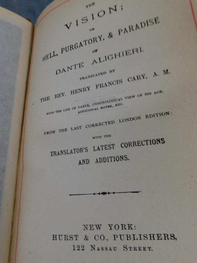 Box Lot of Old Books - "Dantes Poems" - 1834 "Vies Des Grande Capitaines Francais" V and VII - 5