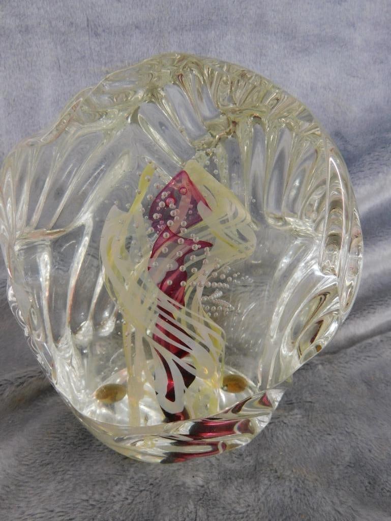 2003 Rollin Karg (Retired) Magnum Paperweight - Signed - 5.5" x 4.5" x 4.5" - 10
