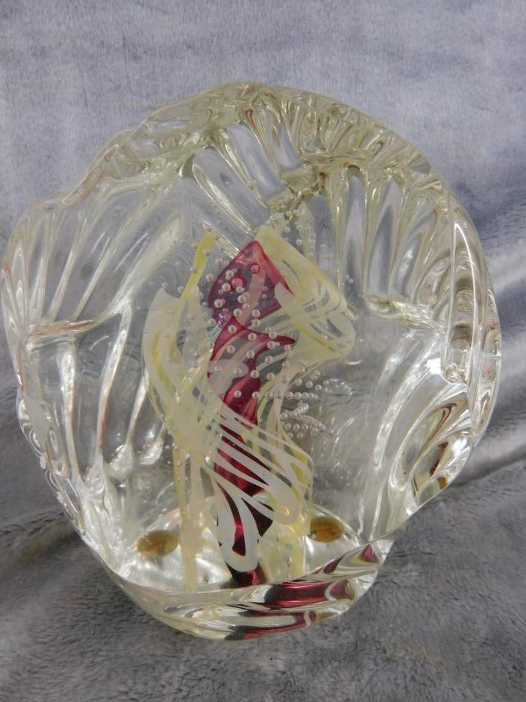 2003 Rollin Karg (Retired) Magnum Paperweight - Signed - 5.5" x 4.5" x 4.5" - 11
