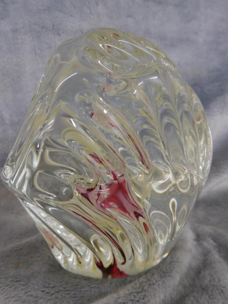 2003 Rollin Karg (Retired) Magnum Paperweight - Signed - 5.5" x 4.5" x 4.5" - 5