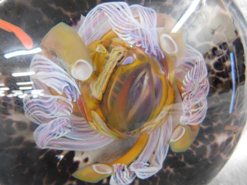 1995 Rick Beck Magnum Paperweight - Signed - 5.5" x 5.5" x 2.5" - 10