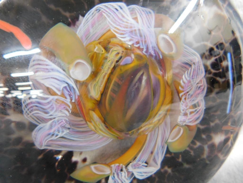 1995 Rick Beck Magnum Paperweight - Signed - 5.5" x 5.5" x 2.5" - 11
