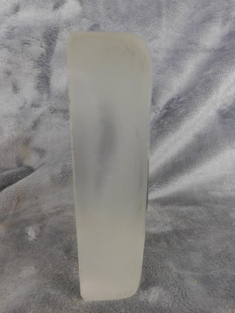 Nice Bohemian / Czechoslovakia Profile Paperweight - 5.75' x 5.75" x 1.5" - 4