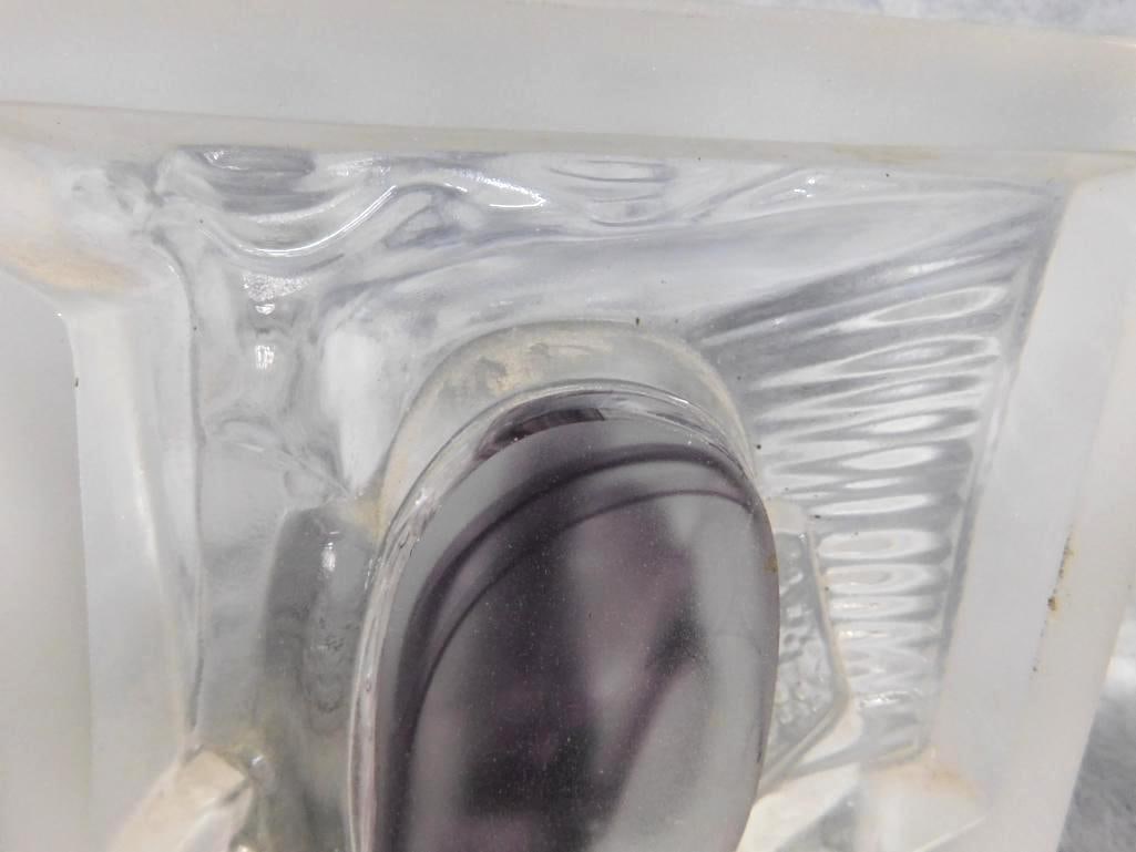 Nice Bohemian / Czechoslovakia Profile Paperweight - 5.75' x 5.75" x 1.5" - 6