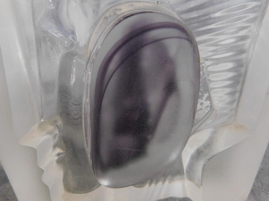 Nice Bohemian / Czechoslovakia Profile Paperweight - 5.75' x 5.75" x 1.5" - 7