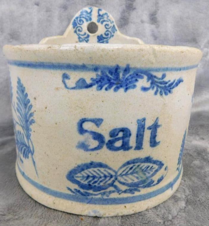 Vintage Pottery Salt Box - Wall Hung - 5.5" x 5.75": See Photos For Condition and Details