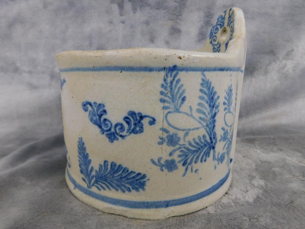 Vintage Pottery Salt Box - Wall Hung - 5.5" x 5.75" - 4