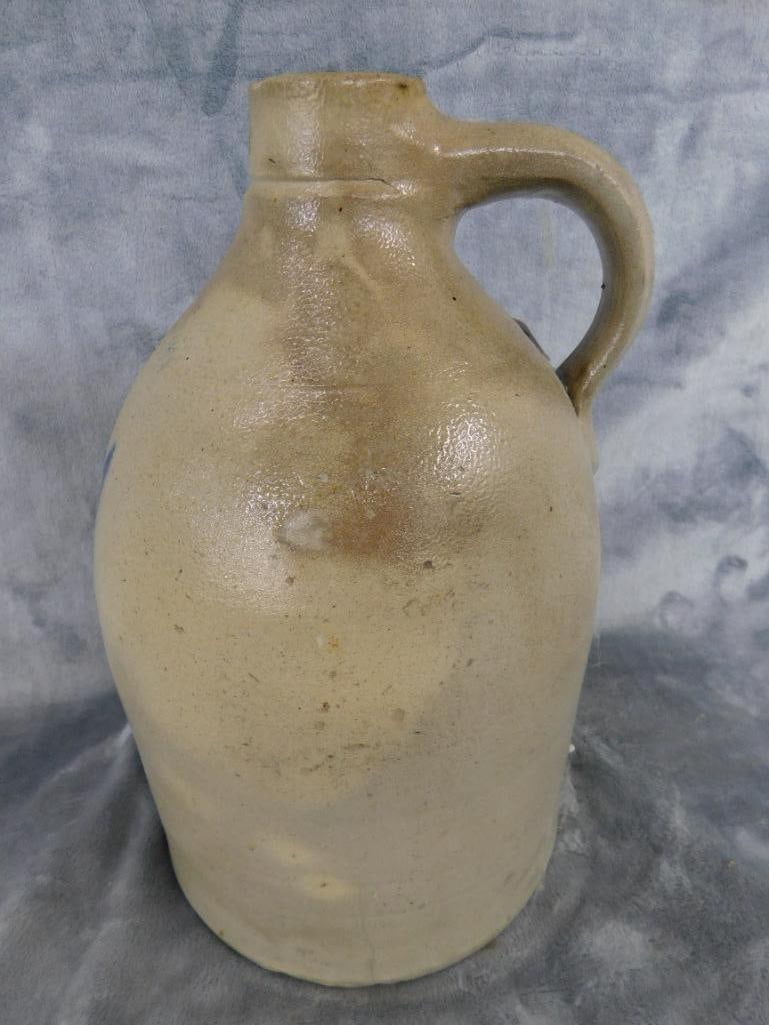 Vintage New York Stoneware Co. 1 Gallon Jug - Hairline Crack - 12" x 7" - 7