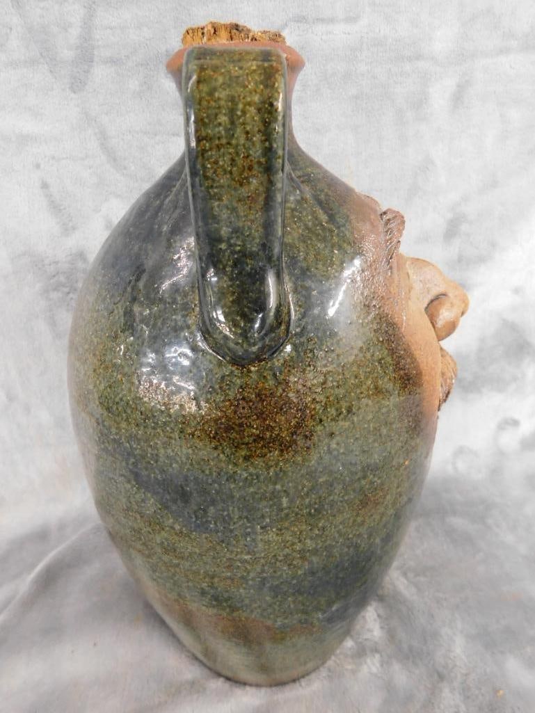 Studio Art Pottery - 1 Gallon Face / Ugly Jug - 12" x 7" - 3