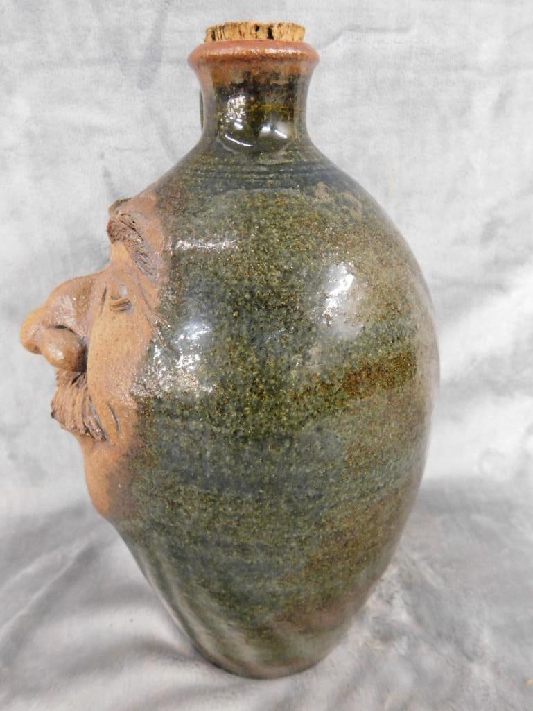 Studio Art Pottery - 1 Gallon Face / Ugly Jug - 12" x 7" - 5