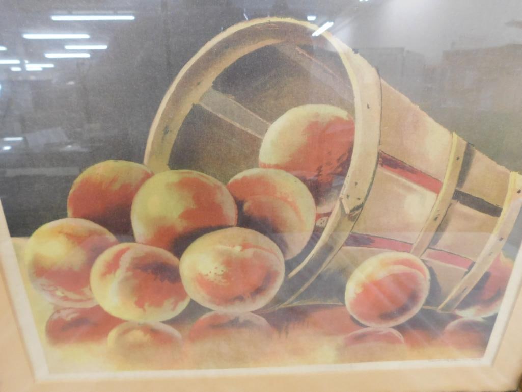 Vintage Print - Peaches - Ornate Frame - 28.5" x 30.5" - 7