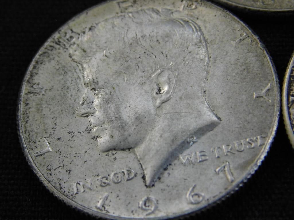 1964 Kennedy Half Dollar - 1966-1967-1968-1969 Kennedy Half Dollars - 6