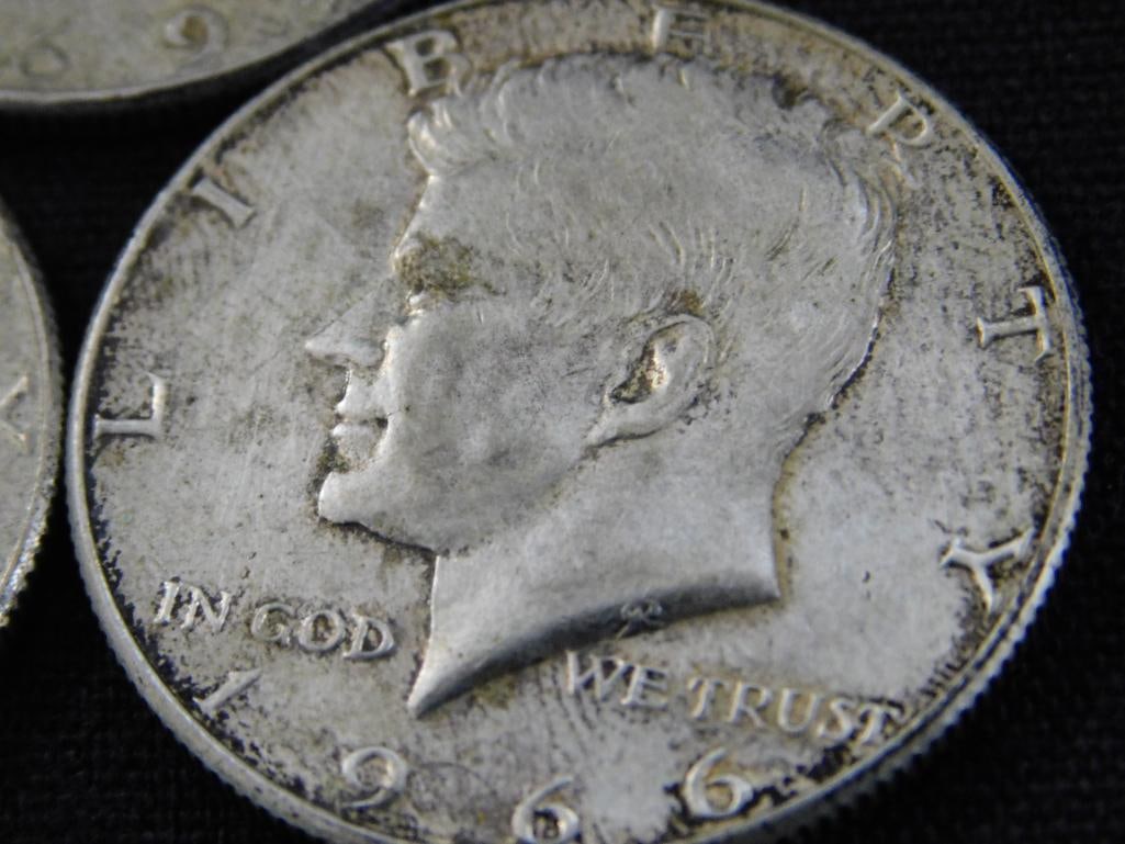 1964 Kennedy Half Dollar - 1966-1967-1968-1969 Kennedy Half Dollars - 7