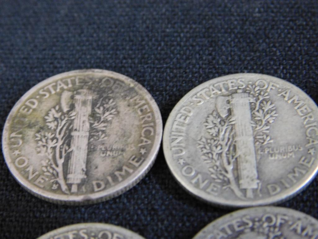 14 Mercury Silver Dimes - 11