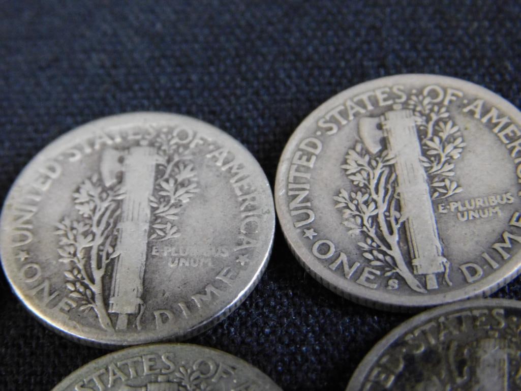 14 Mercury Silver Dimes - 12